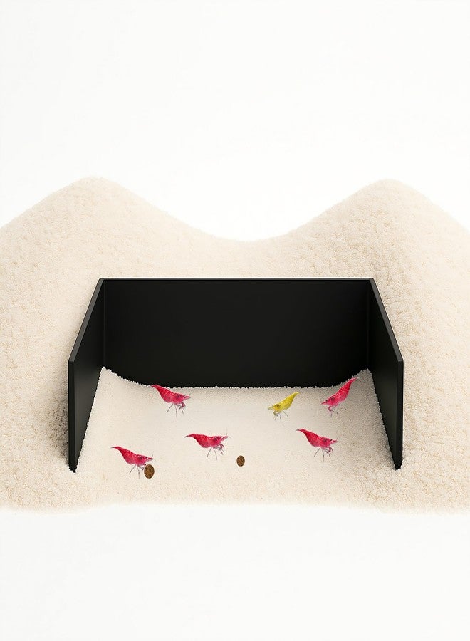 CTWPets Aquarium Feeding Barrier - Substrate Retention Wall for Shrimp, Snail & Pleco | Bare Bottom Cove for Easy Feeding & Cleanup (Black) - Image 1
